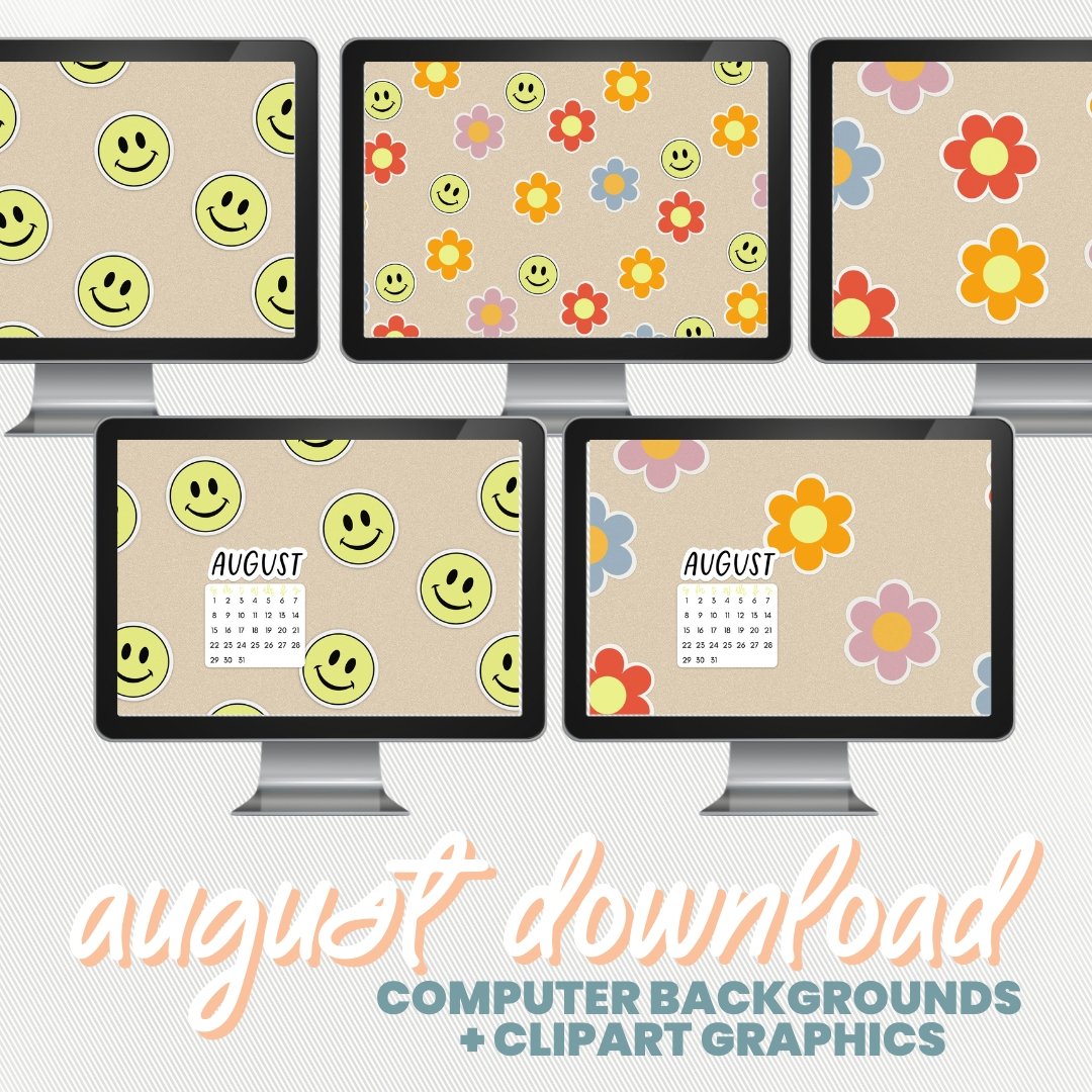 August Backgrounds & Graphics (20+ Pack) - GYTO Collective - Get Your Teach On