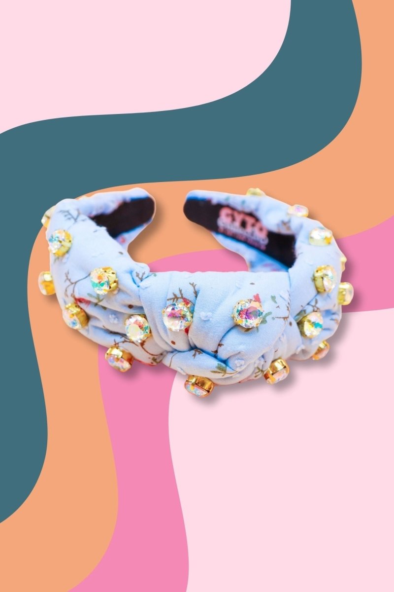 Baby Blue Floral Headband - GYTO Collective - Get Your Teach On