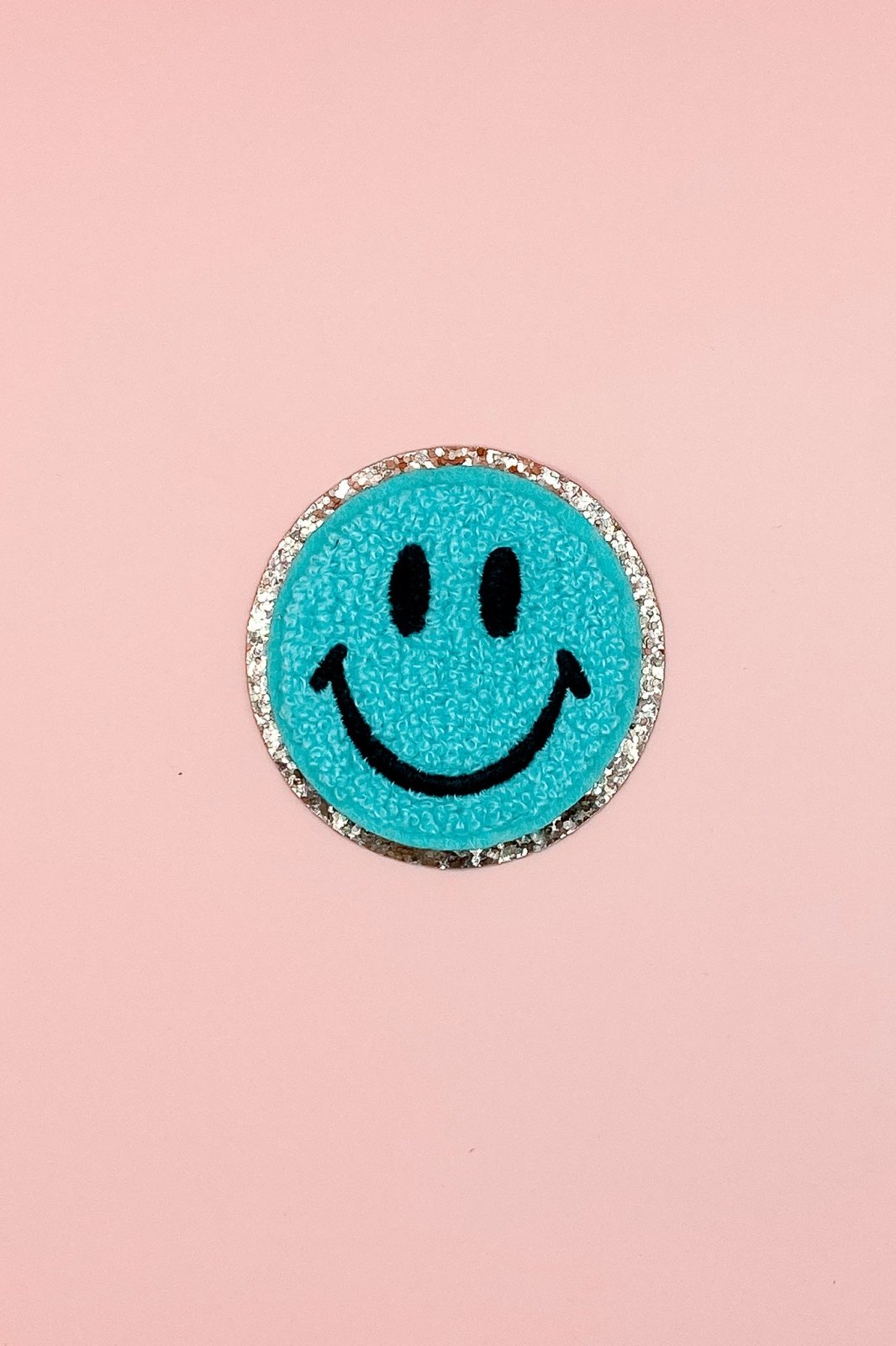 Blue Glitter Smiley Patch - GYTO Collective - Get Your Teach On