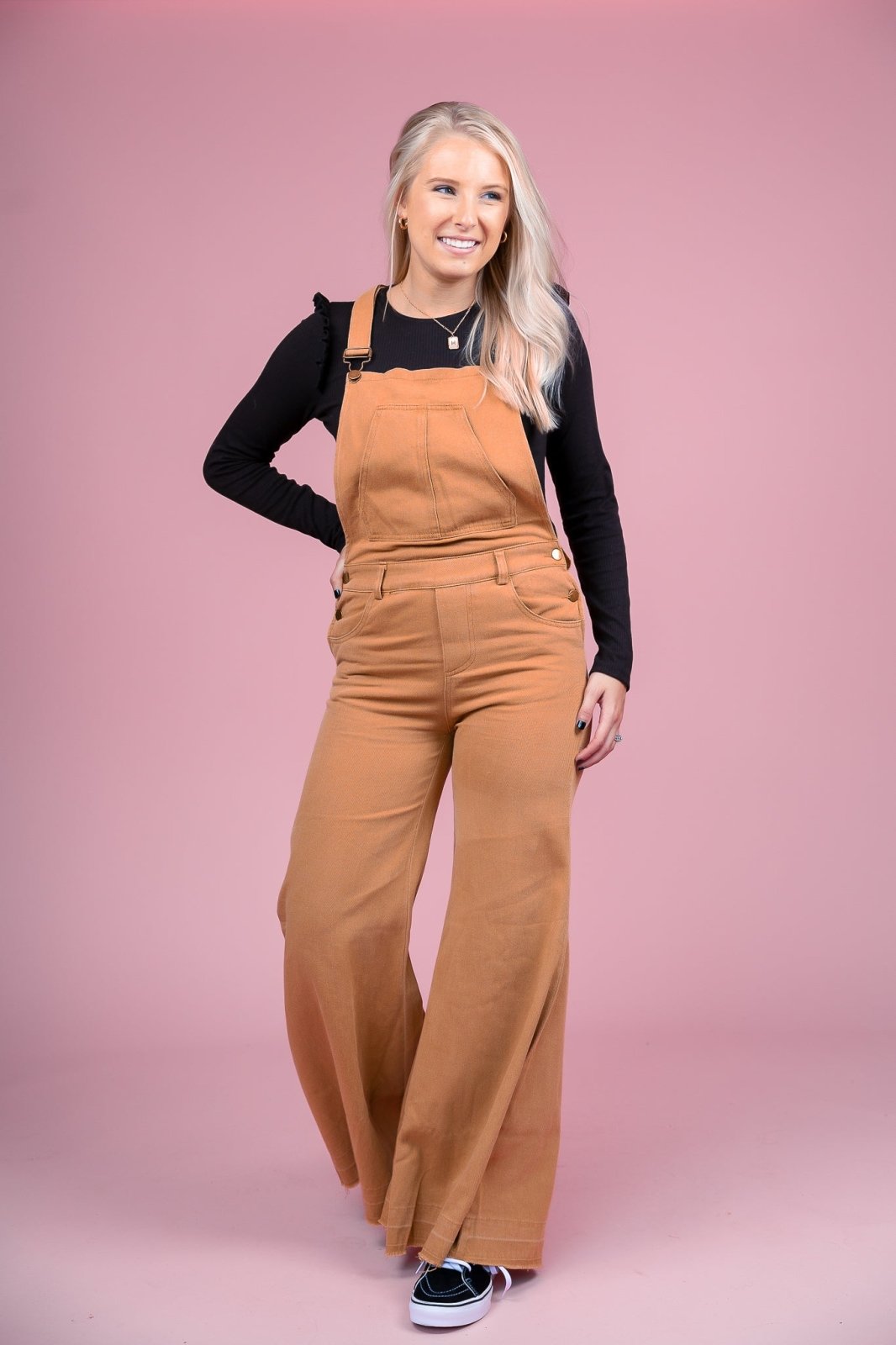 Camel Flare Overalls - GYTO Collective - Get Your Teach On