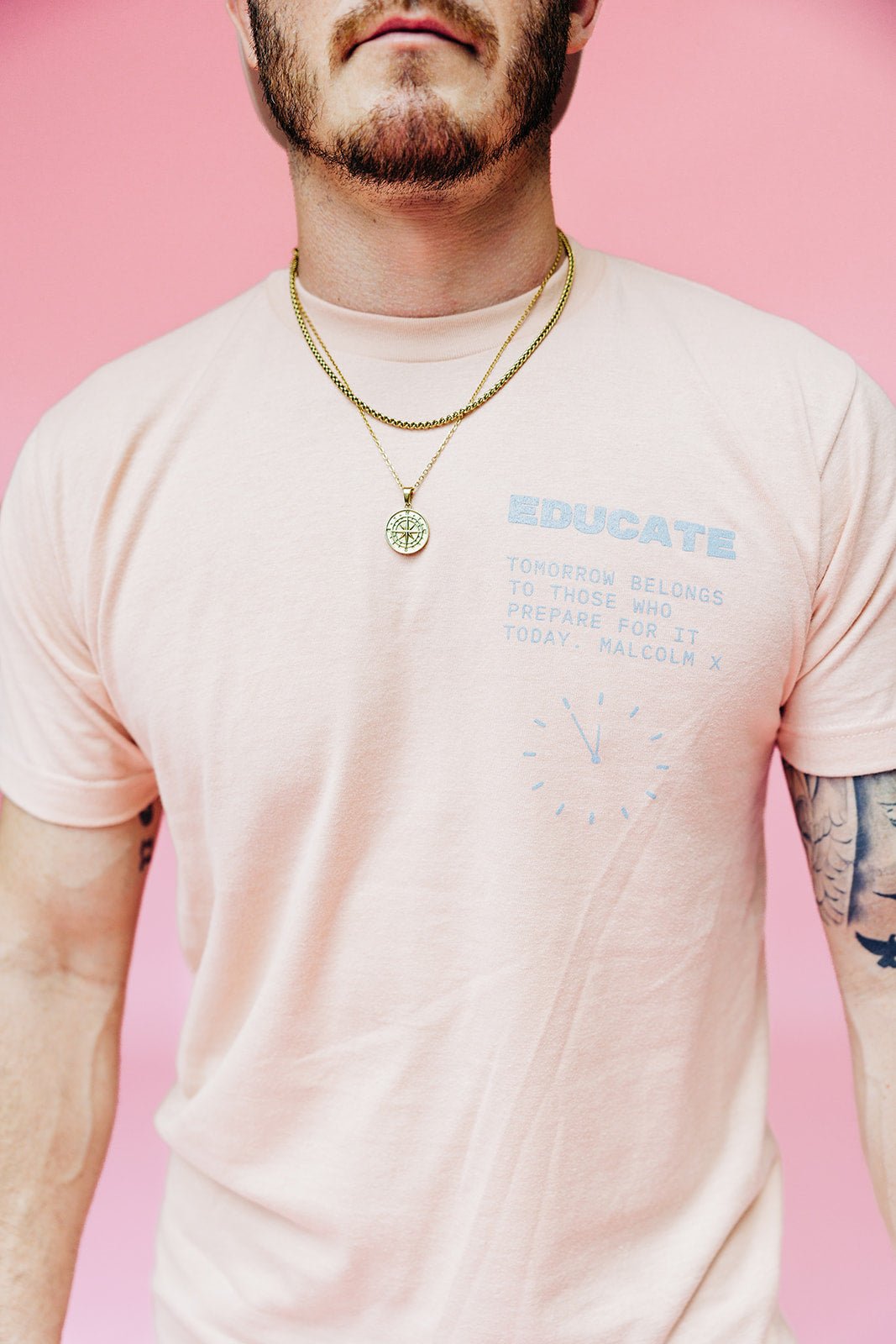 Educate Malcolm X Tee - GYTO Collective - Get Your Teach On
