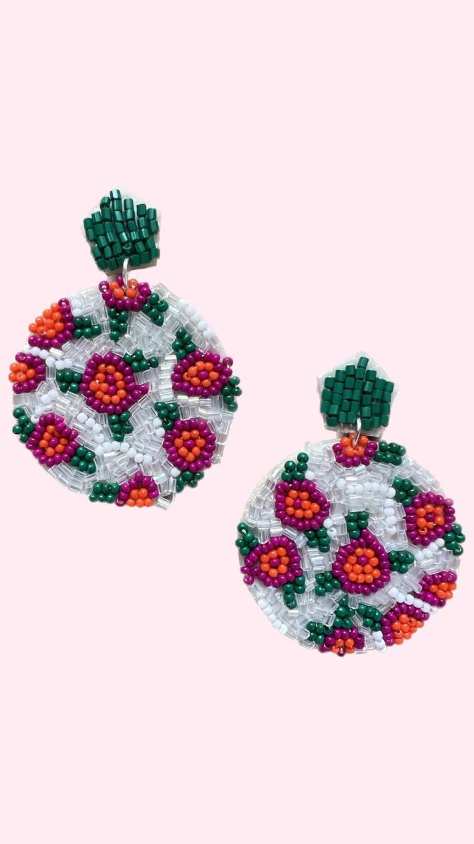 Floral Fiesta Beaded Earrings - GYTO Collective - Get Your Teach On