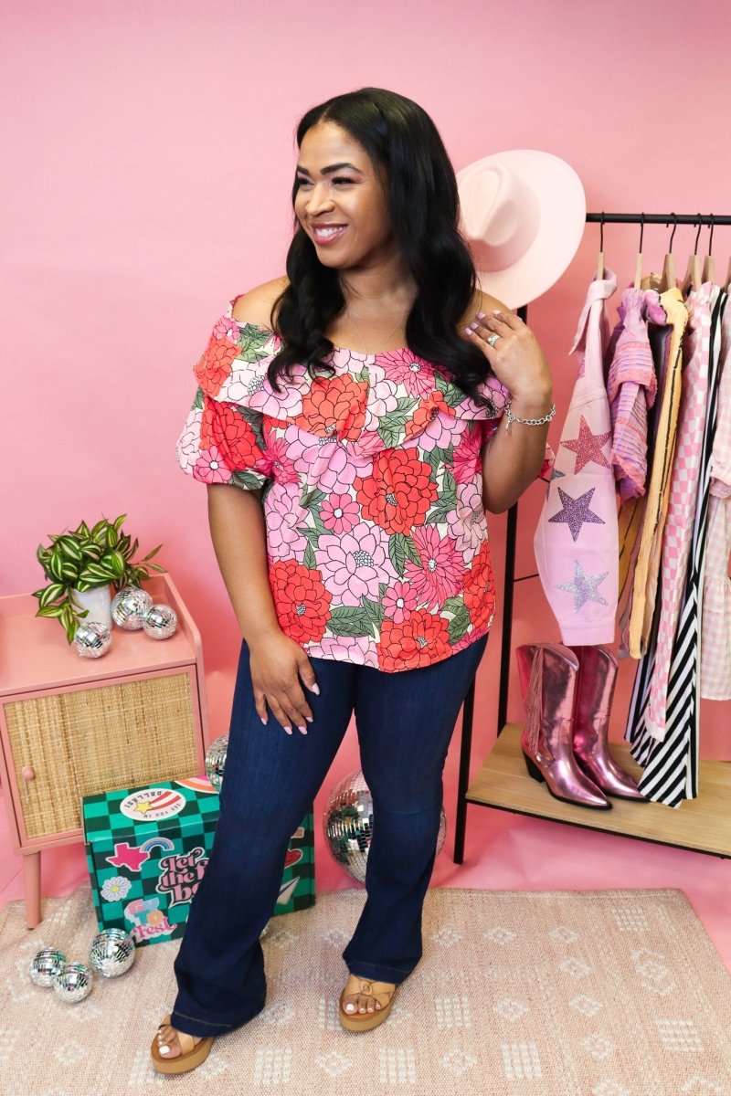 Floral Ruffle Blouse - GYTO Collective - Get Your Teach On