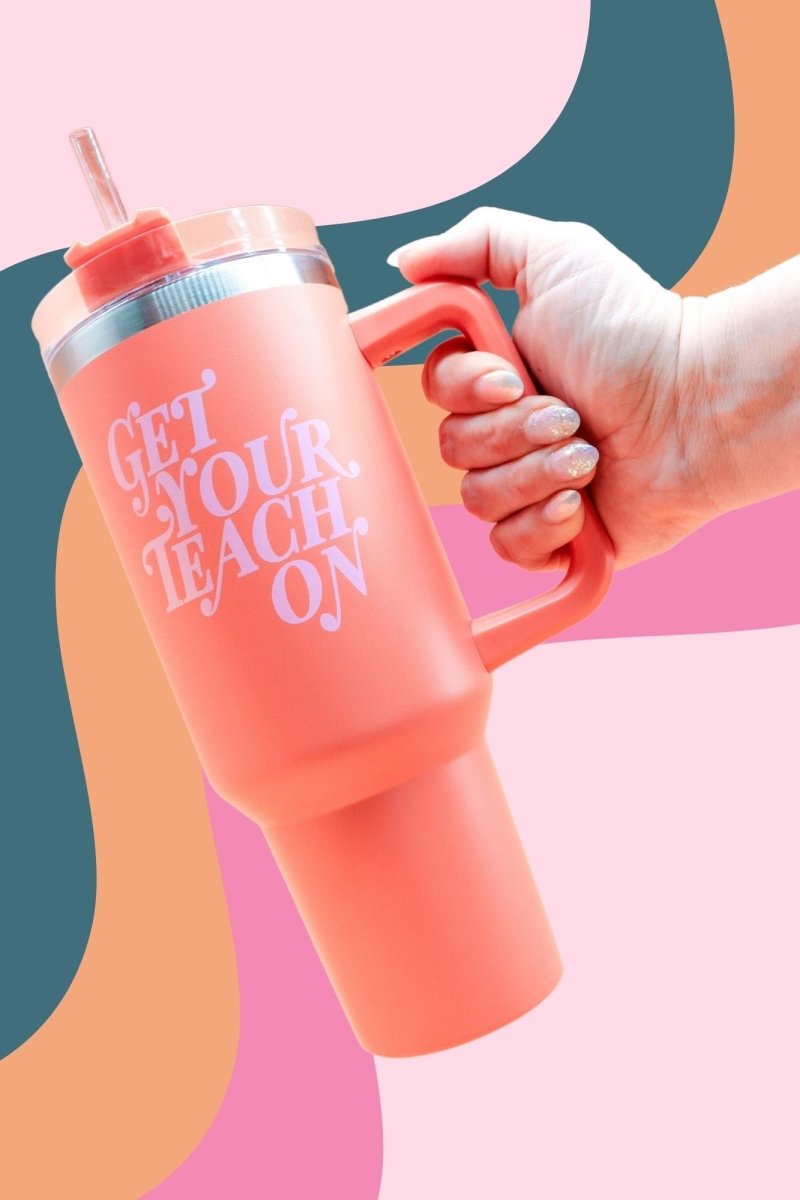 Get Your Teach On Coral Tumbler - GYTO Collective - Get Your Teach On