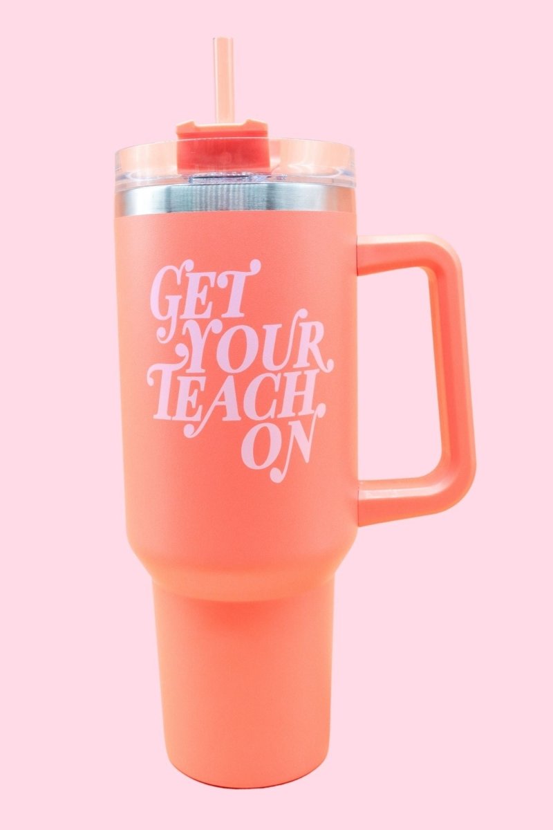 Get Your Teach On Coral Tumbler - GYTO Collective - Get Your Teach On