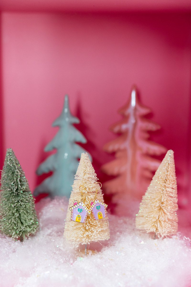 Gingerbread House Earrings - GYTO Collective - Get Your Teach On