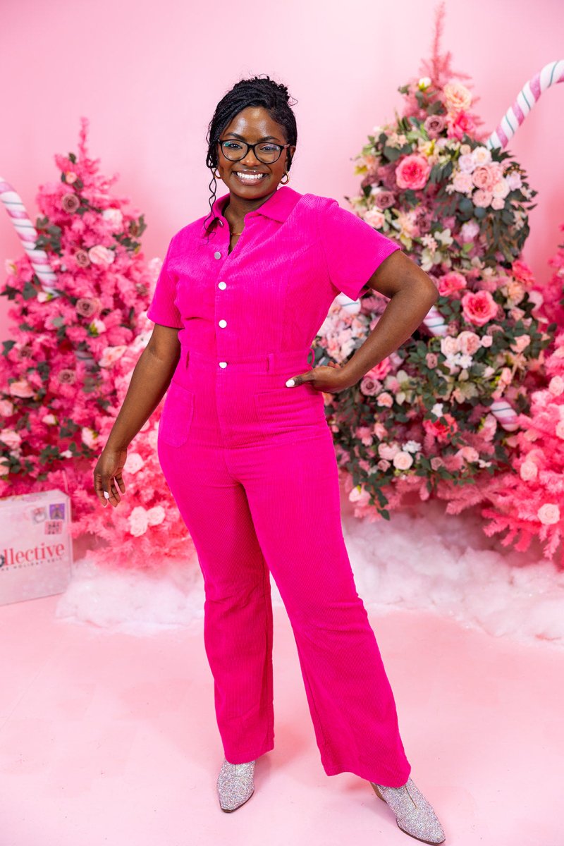Hot Pink Corduroy Jumpsuit - GYTO Collective - Get Your Teach On