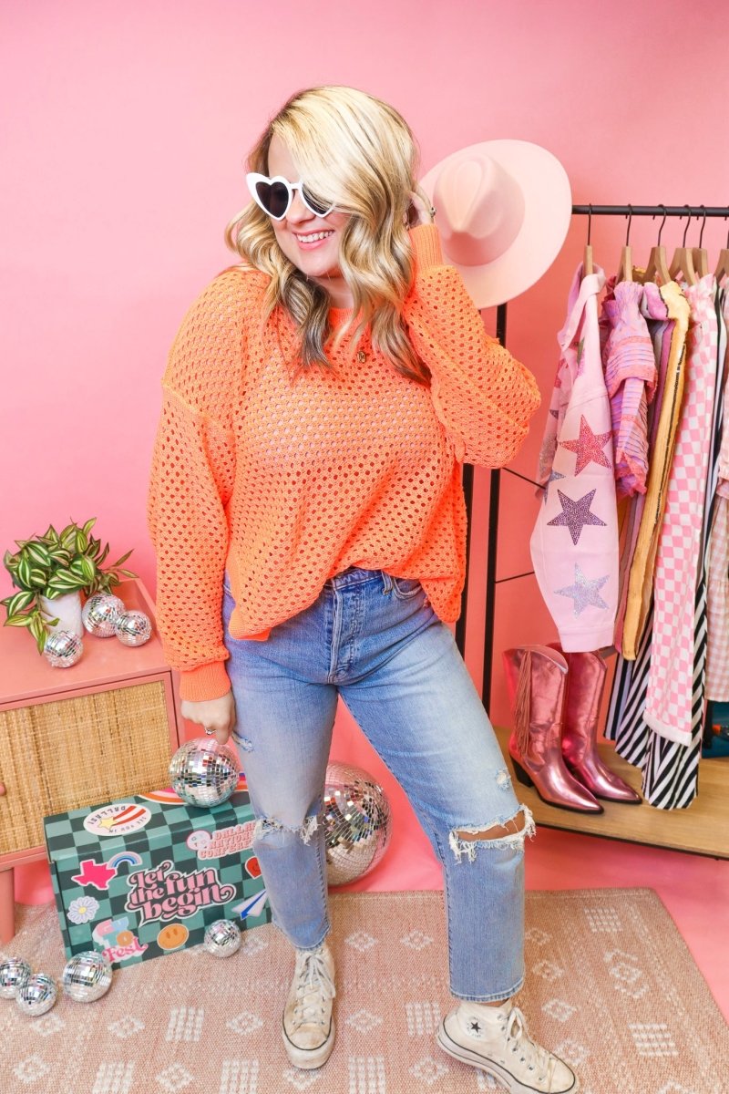 Neon Orange Sweater - GYTO Collective - Get Your Teach On