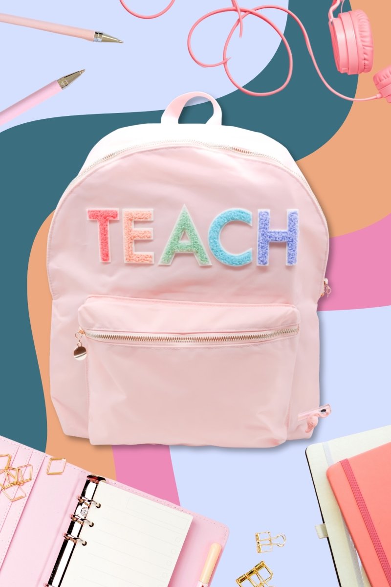 Pink TEACH Patch Backpack - GYTO Collective - Get Your Teach On