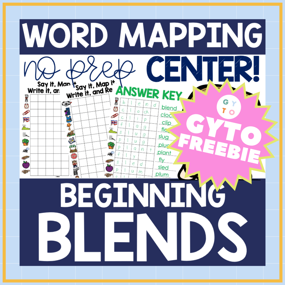 Word Mapping Center Free Resource - GYTO Collective - Get Your Teach On