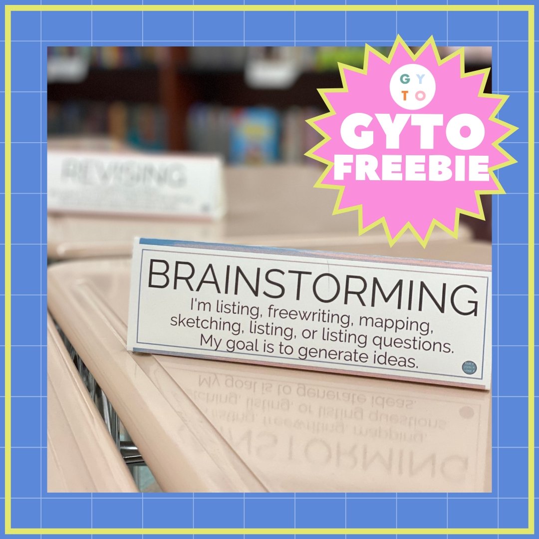Writing Process Desk Tents Free Resource - GYTO Collective - Get Your Teach On
